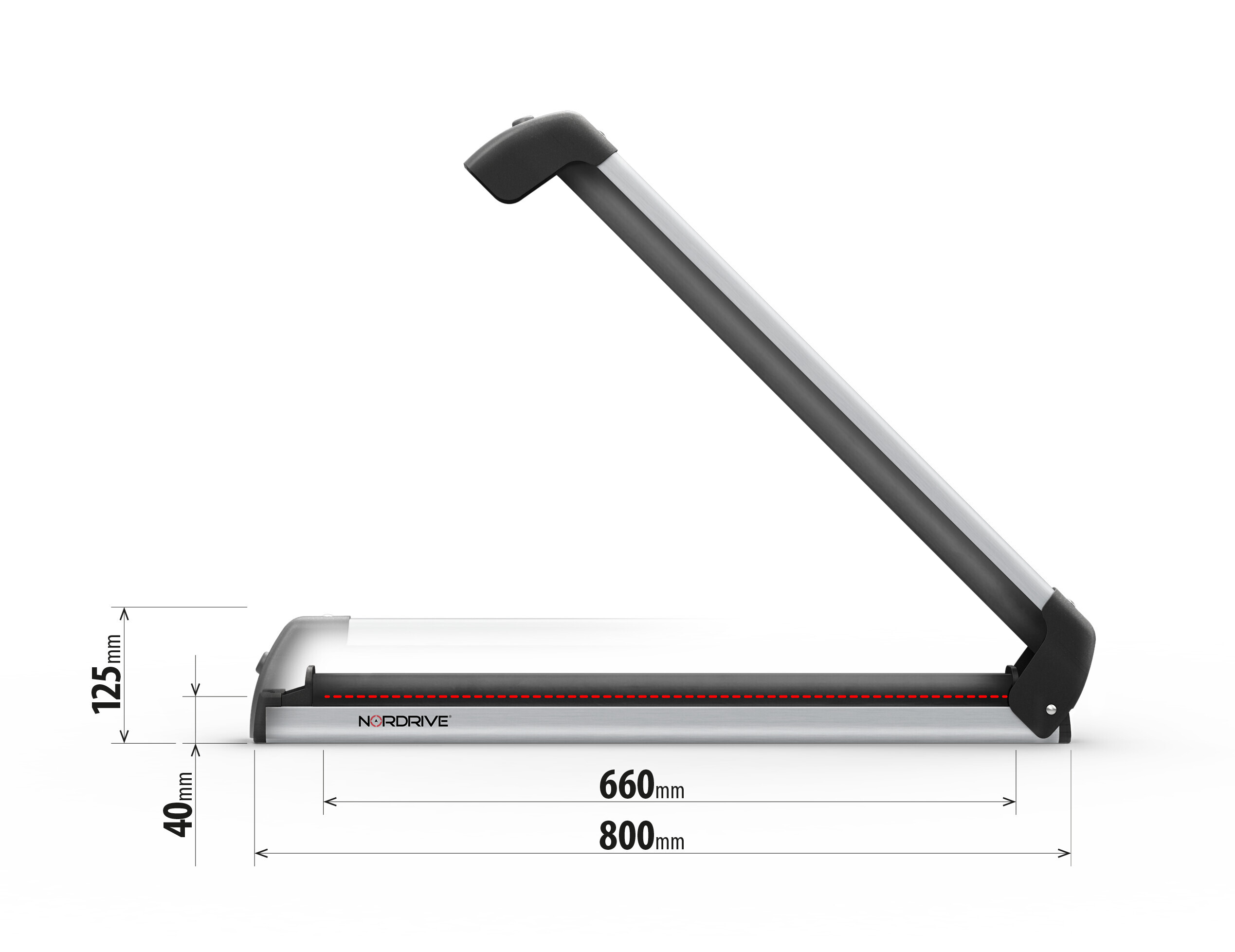 Nordic-King EVO aluminium NK-60, portasci per barre da tetto - Argento - immagine 3
