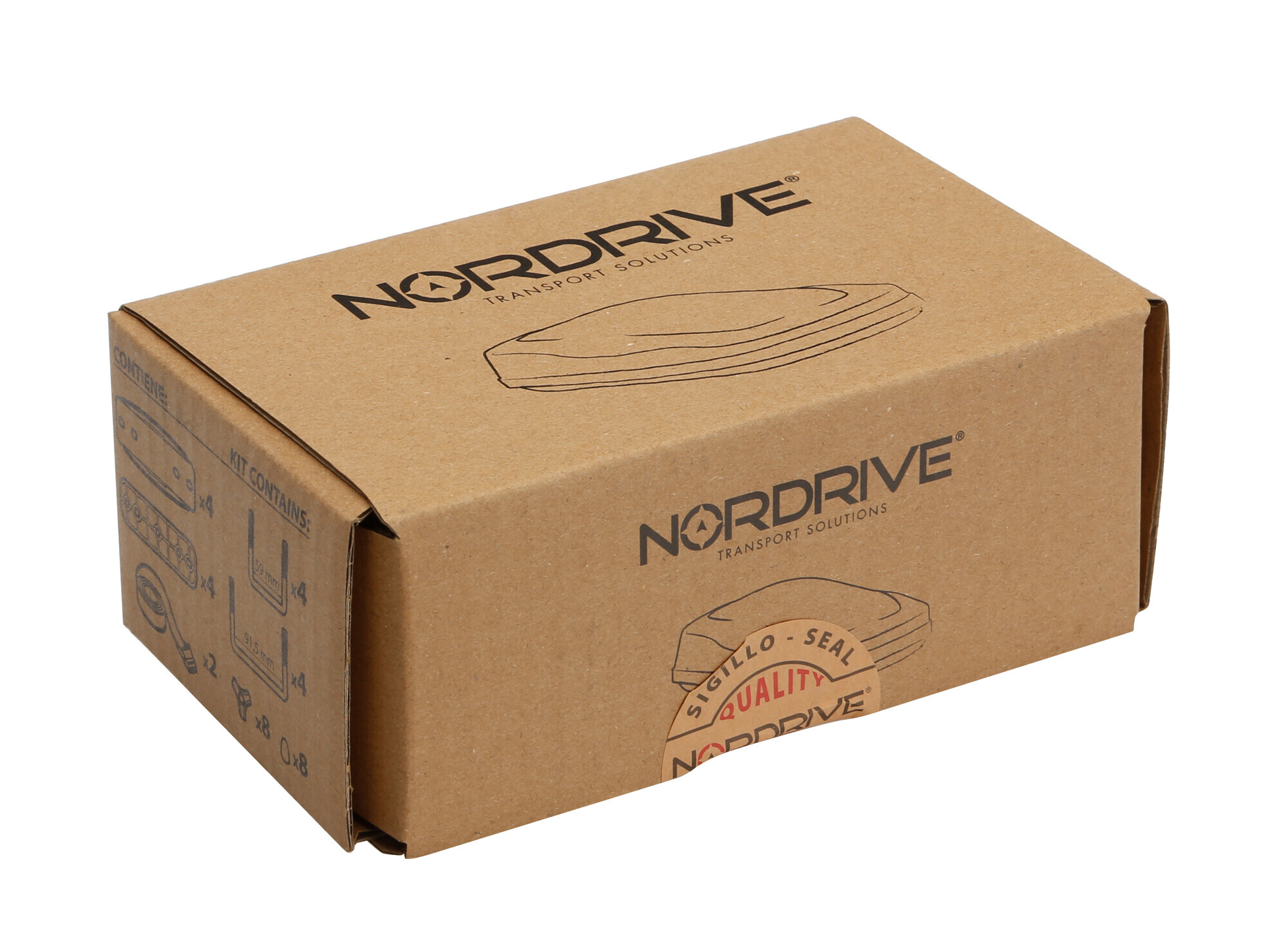 Ricambio kit fissaggio per box tetto Nordrive in ABS/PST - immagine 2