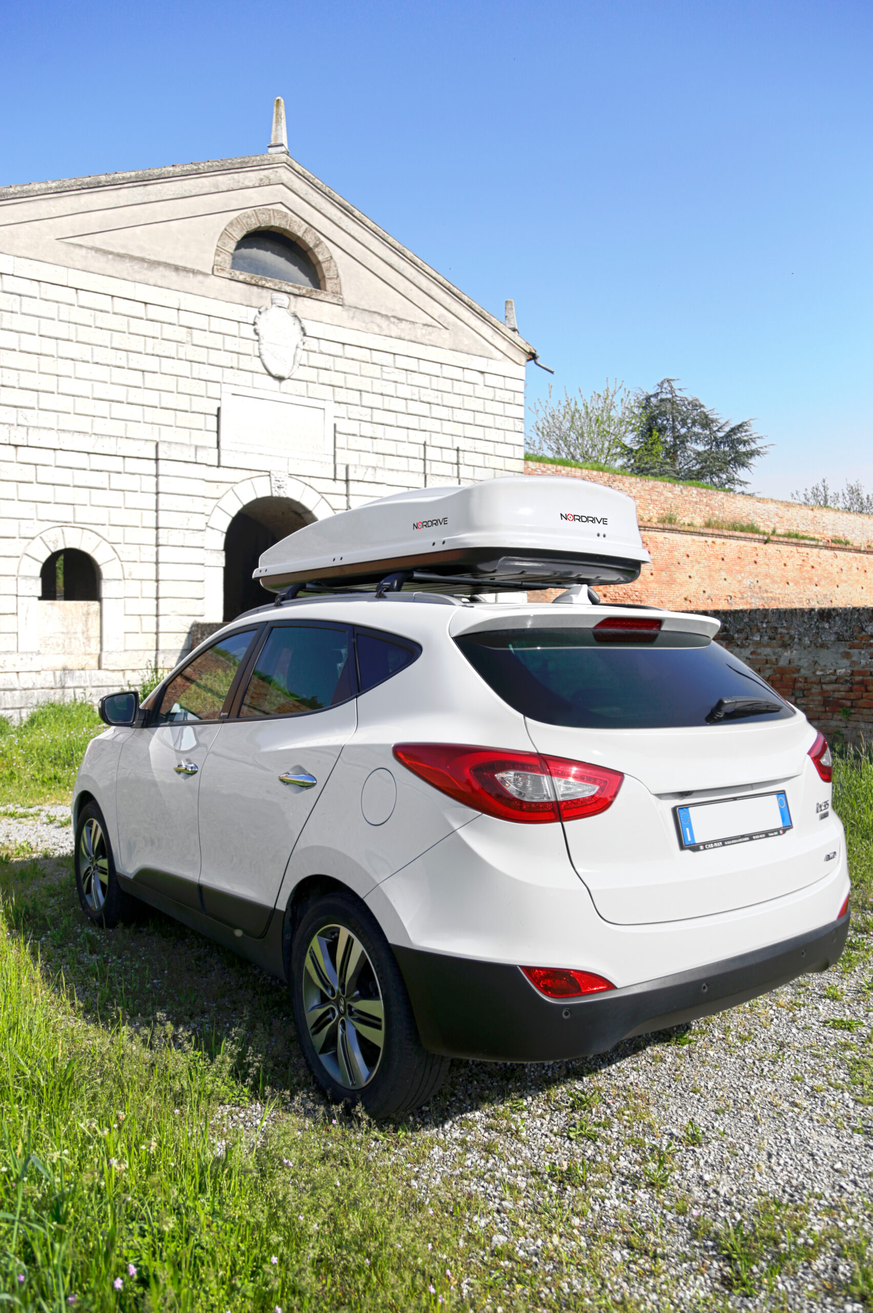 Box 530, box tetto in ABS, 530 litri - Bianco lucido - immagine 3