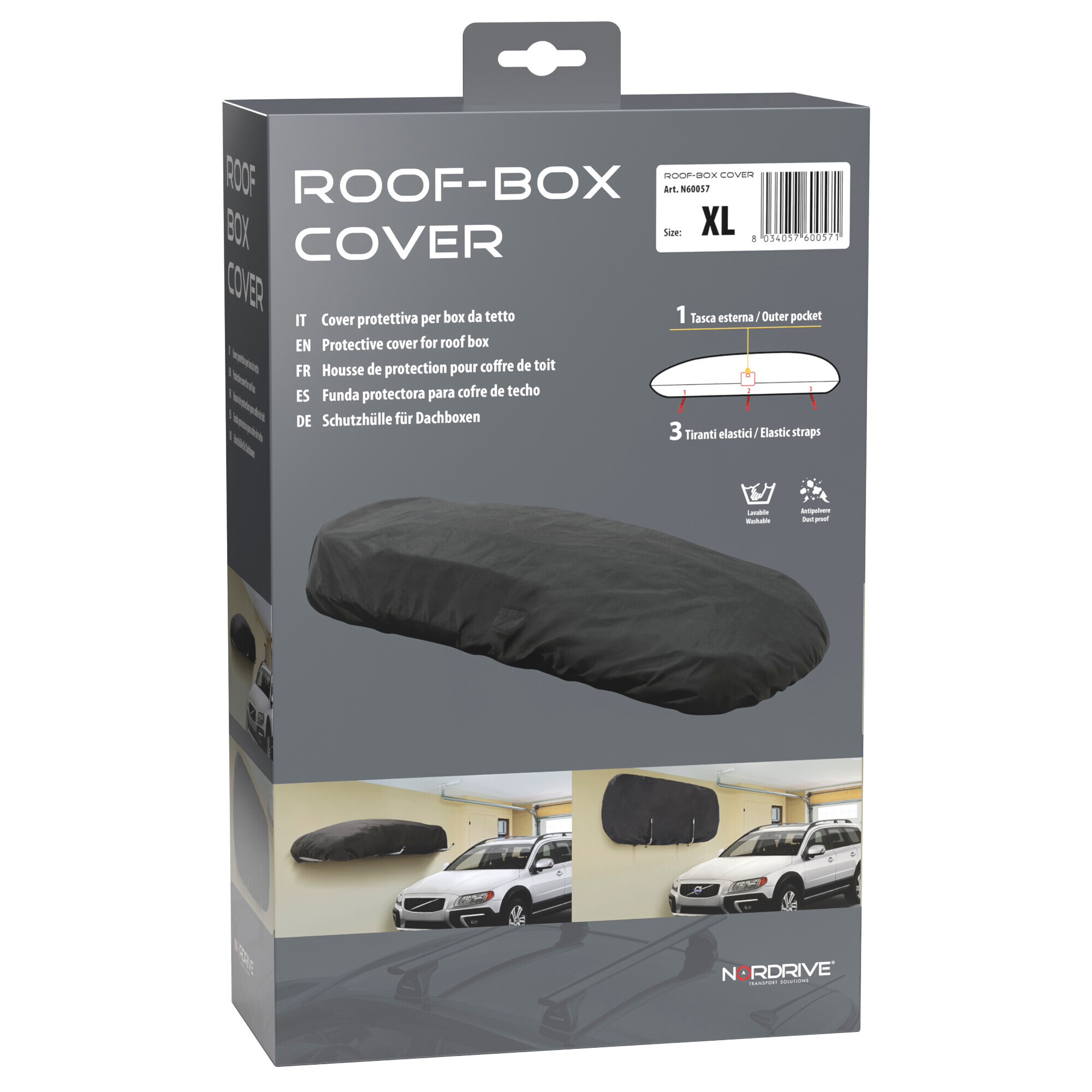 Cover protettiva per box da tetto - XL - 205-230 cm - immagine 5