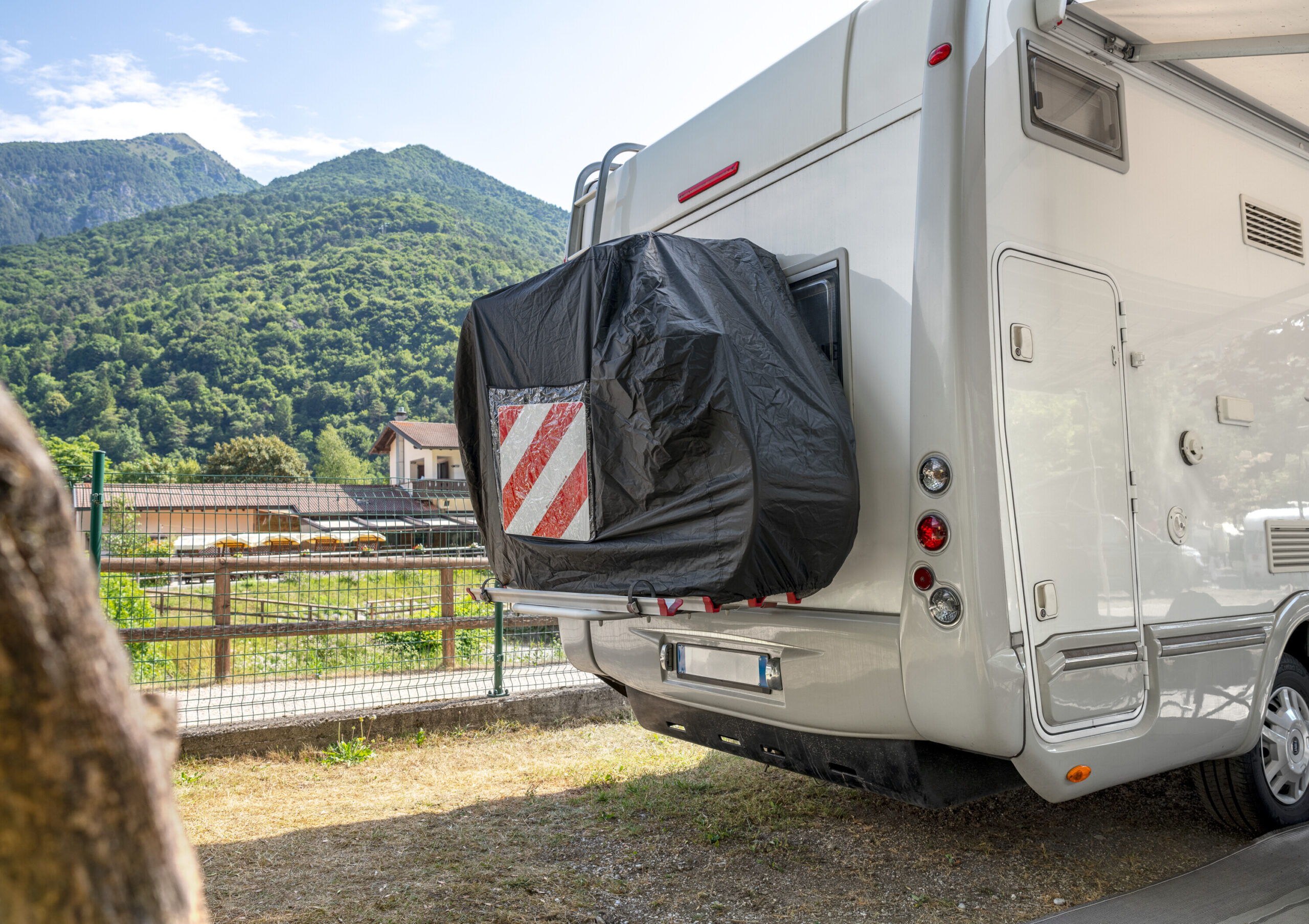 Copertura per portabici camper e roulotte
