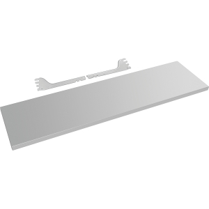 Ripiano argento per scaffali lineari forati argento - 122x31 cm