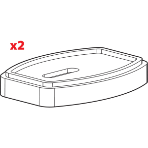 Set 2 distanziali per tamponi kit attacchi Kargo - H = 13 mm