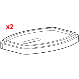 Set 2 distanziali per tamponi kit attacchi Kargo - H = 7 mm