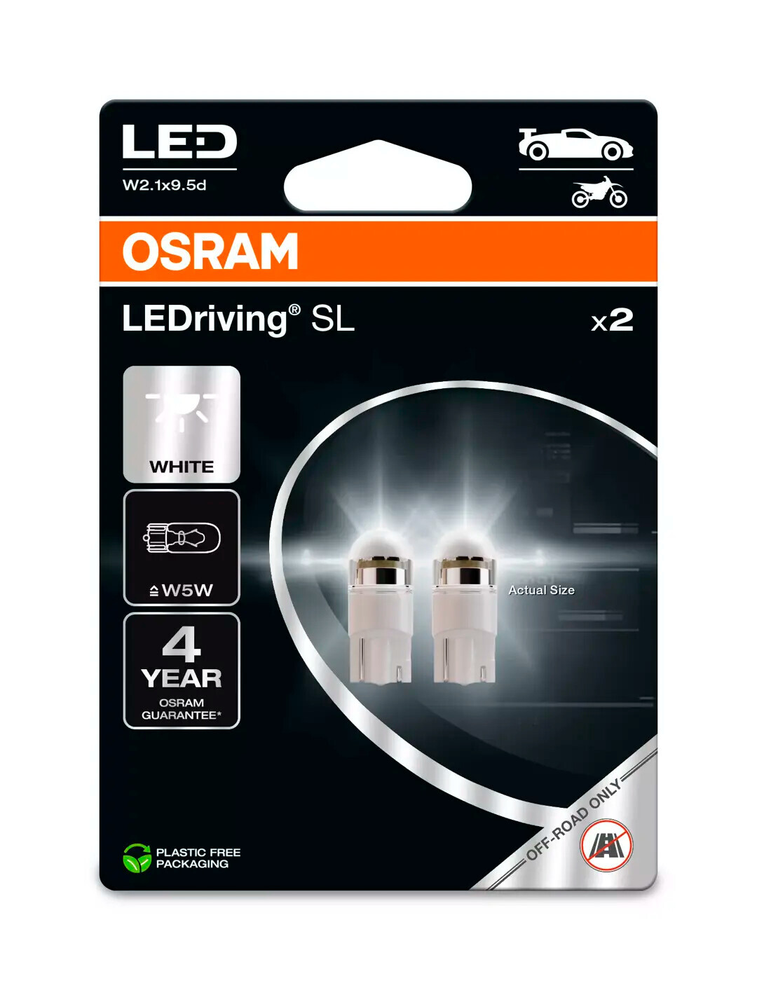 12V LEDriving SL - (W5W) - 1W - W2,1x9,5d - 2 pz - Scatola - Bianco - immagine 2