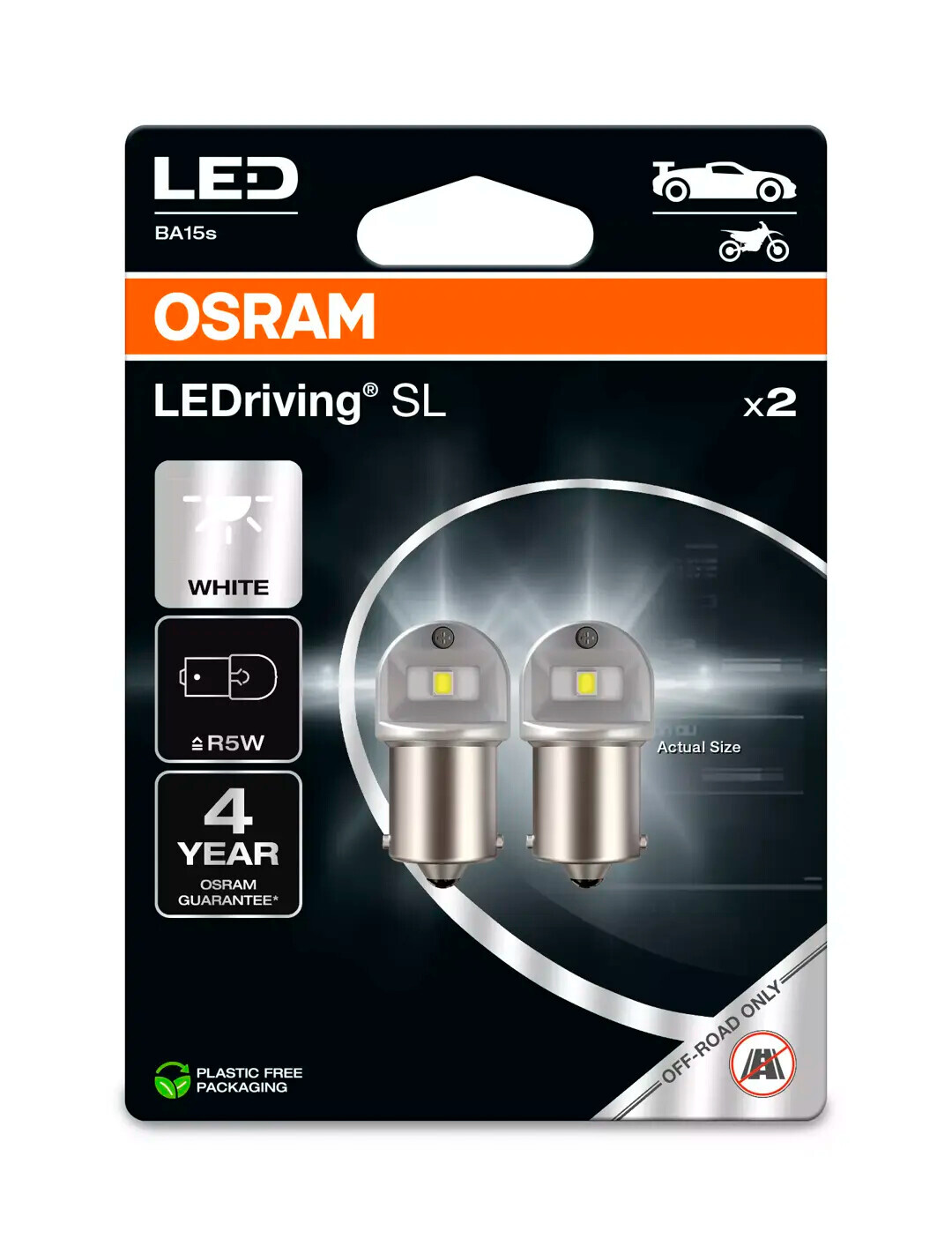 12V LEDriving SL - (R5W) - BA15s - 2 pz - Scatola - immagine 2