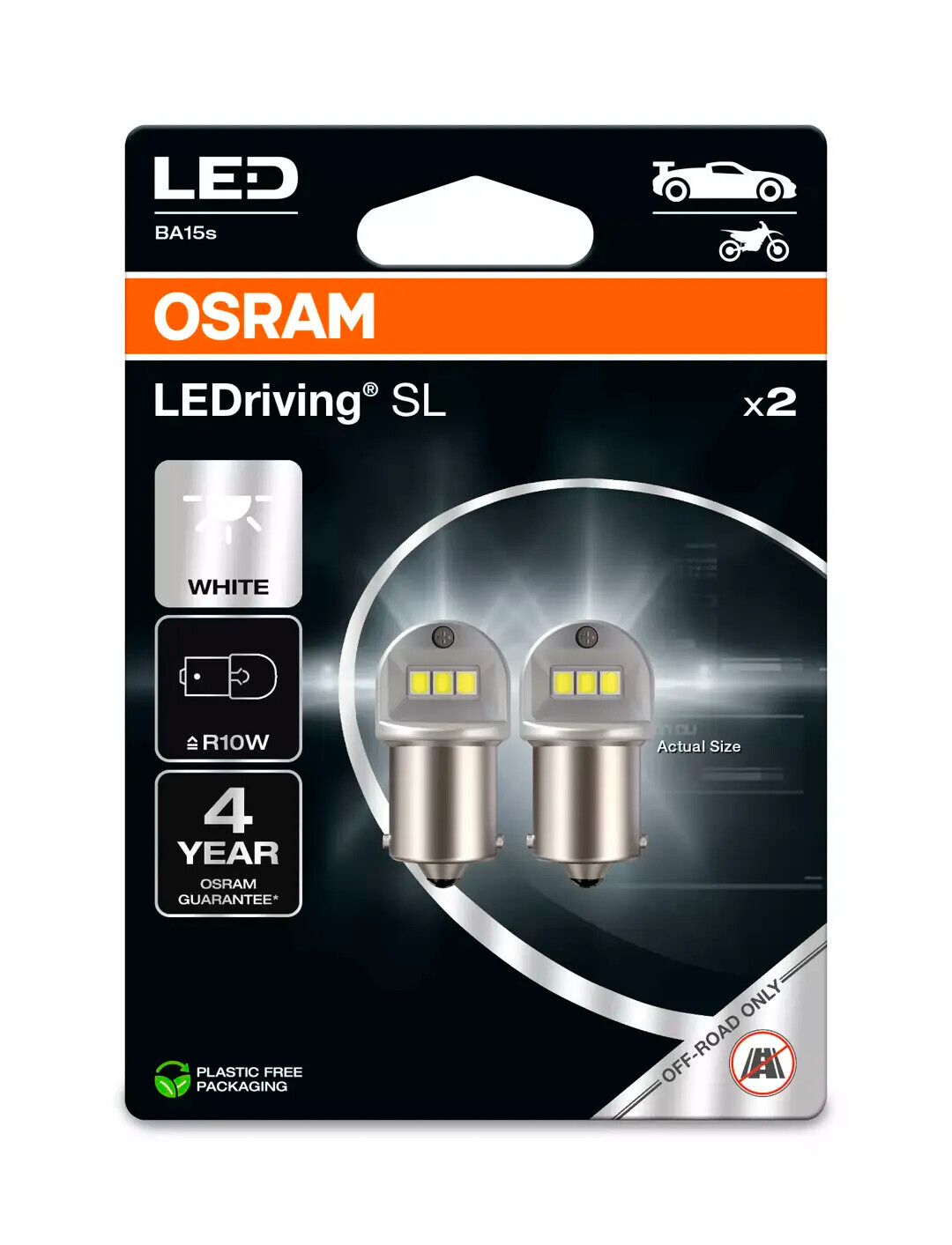 12V LEDriving SL - (R10W) - 1W - BA15s - 2 pz - Scatola - immagine 2