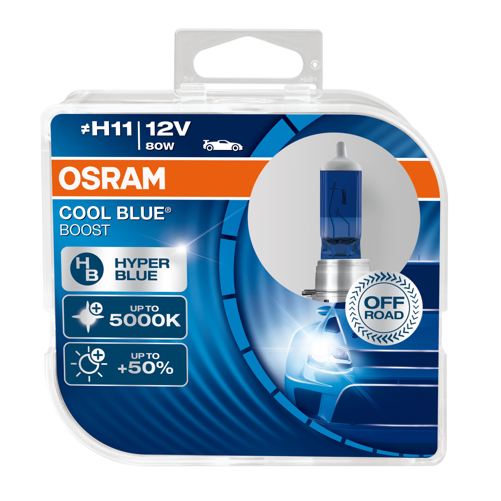 12V Cool Blue Boost - (H11) - 80W - PGJ19-2 - 2 pz - Scatola Plast. - immagine 4