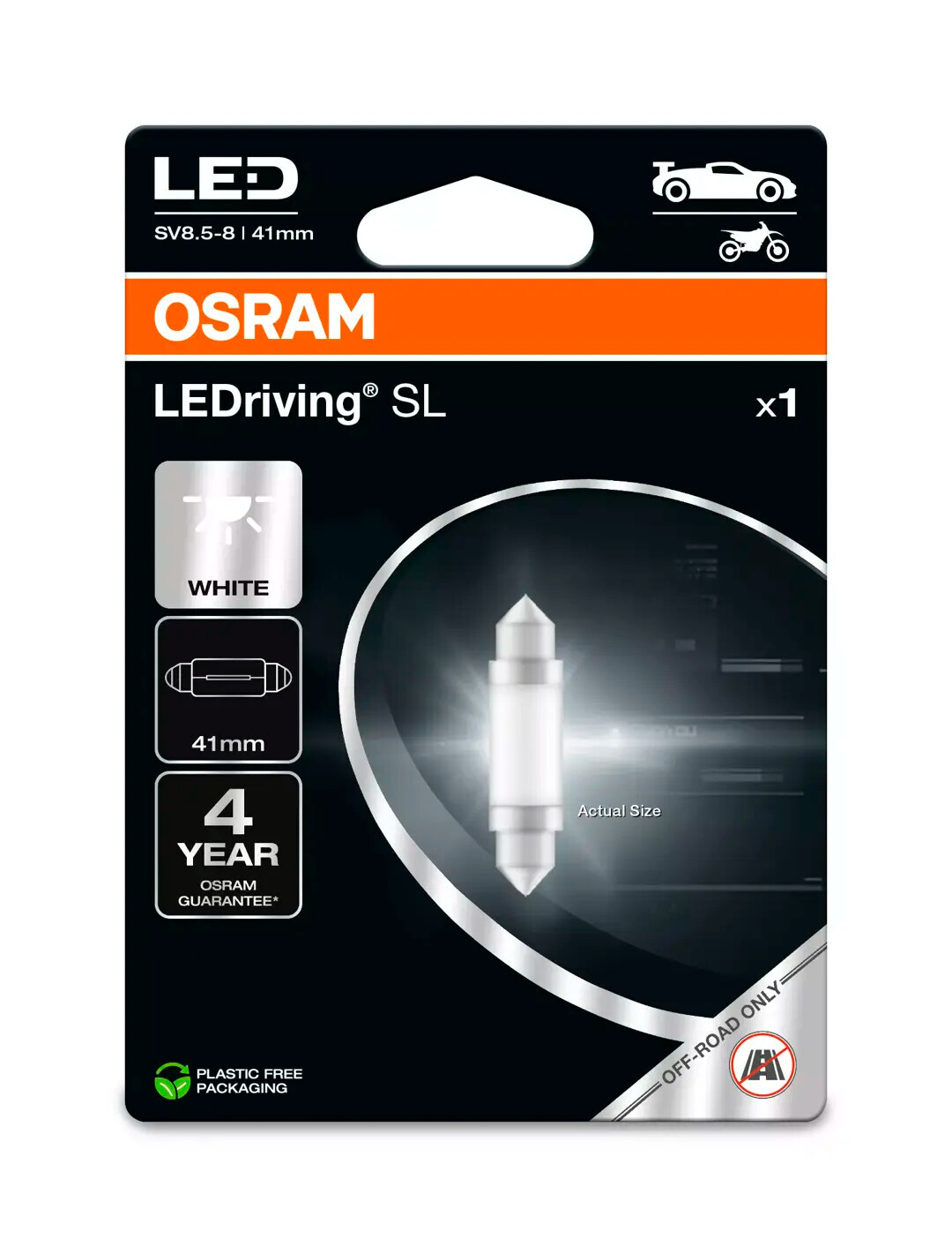 12V LEDriving SL - (C5W) - 11x41 mm - SV8,5-8 - 1 pz - Scatola - immagine 2