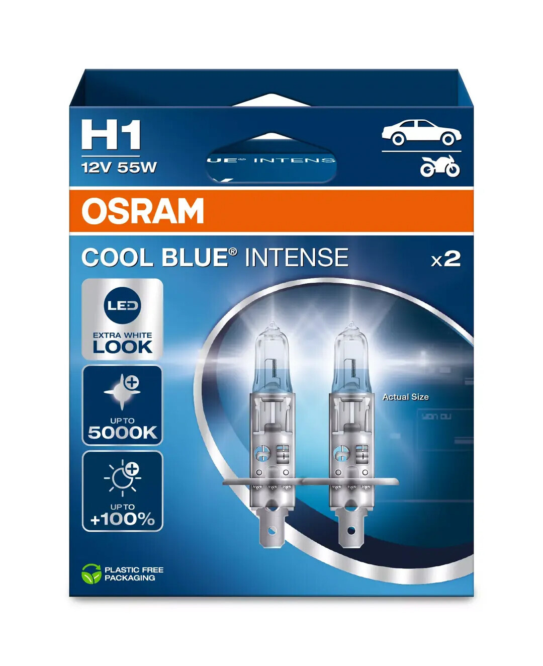 12V Cool Blue Intense (Next Gen) - H1 - 55W - P14,5s - 2 pz - Scatola - immagine 2