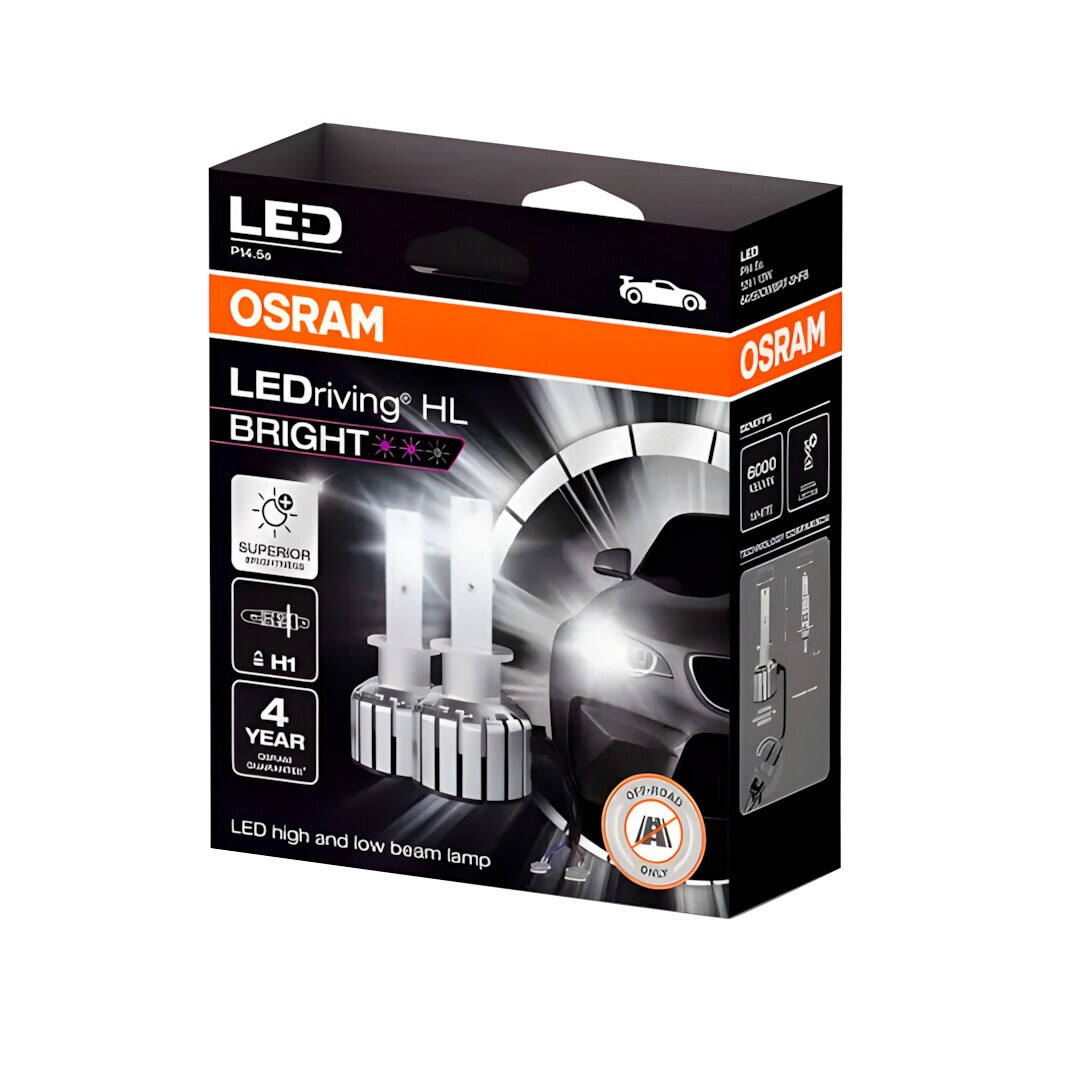 12V LEDriving HL Bright - (H1) - 13W - P14,5s - 2 pz - Scatola - immagine 2