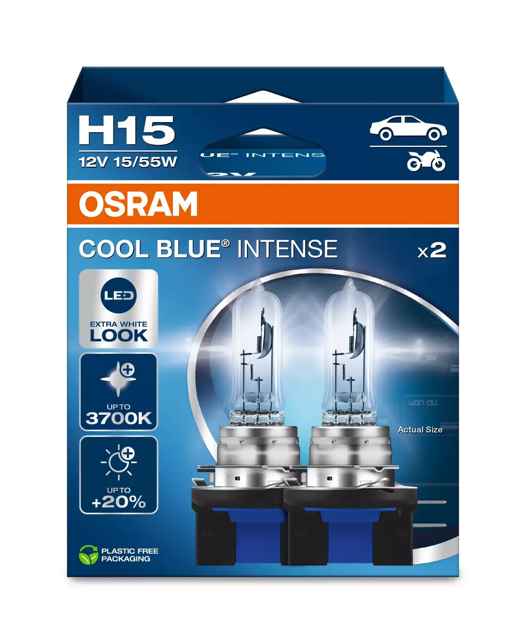 12V Cool Blue Intense (Next Gen) - H15 - 55/15W - PGJ23t-1 - 2 pz - Scatola - immagine 2