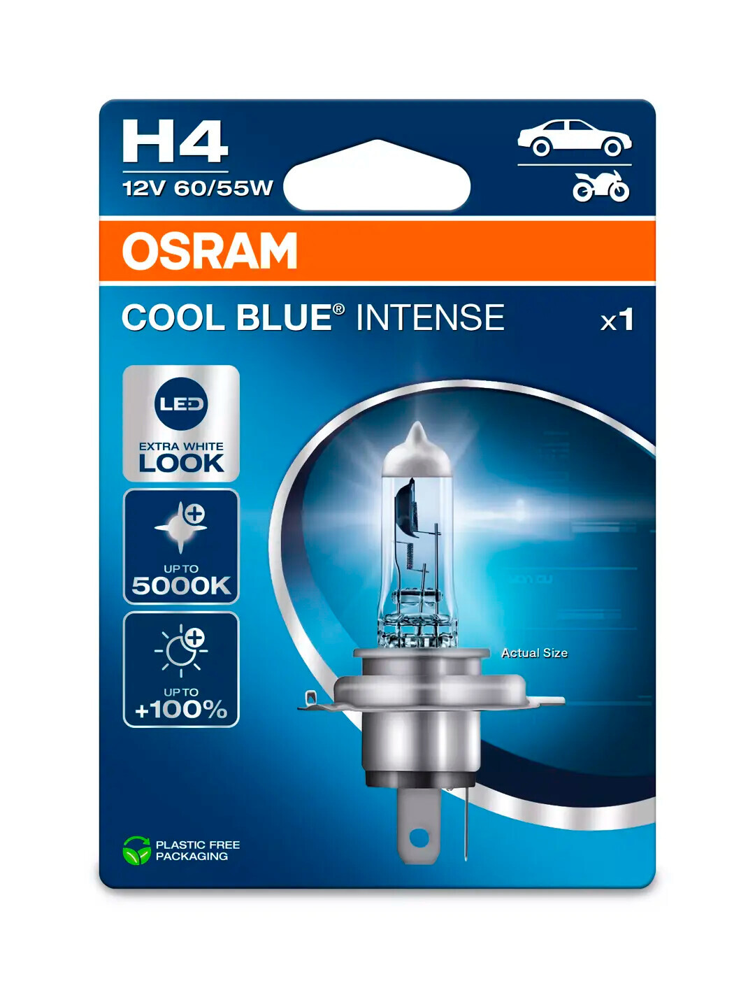 12V Cool Blue Intense (Next Gen) - H4 - 60/55W - P43t - 1 pz - Scatola - immagine 2