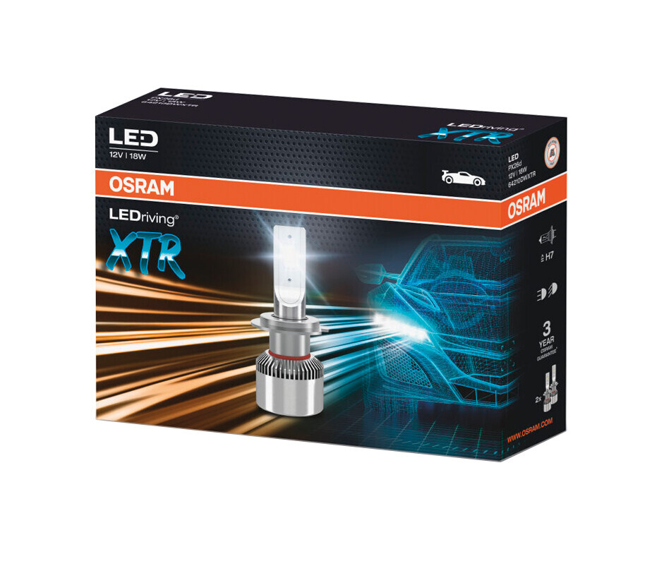 12V LEDriving XTR - (H7) - 18W - PX26d - 2 pz - Scatola - immagine 2