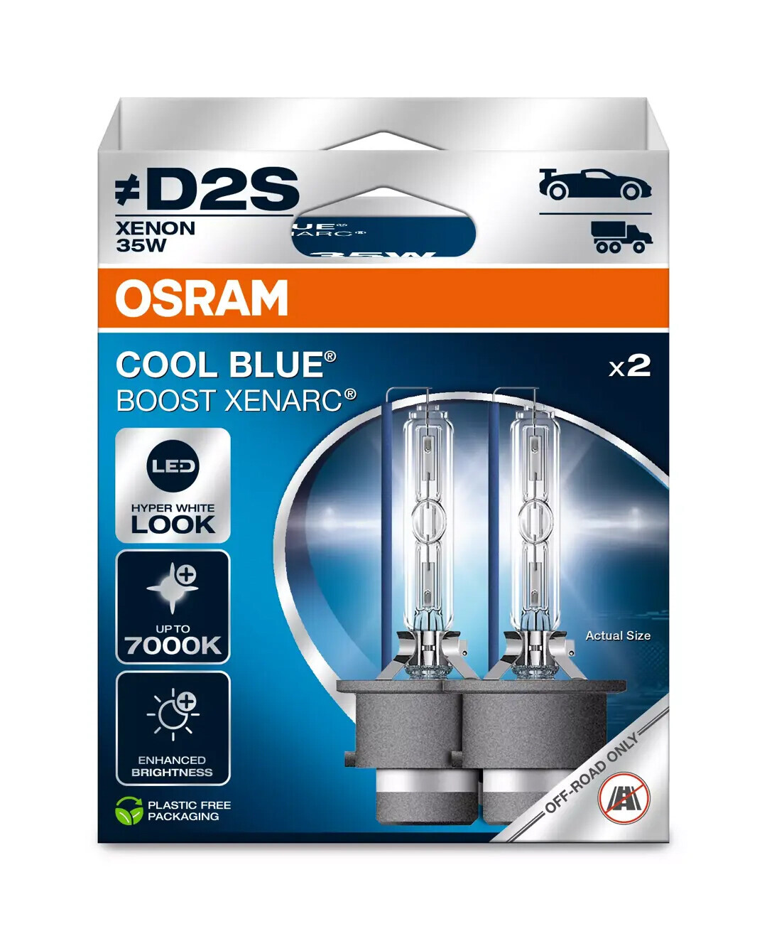 Xenarc Cool Blue Boost - D2S - 35W - P32d-2 - 2 pz - Scatola - immagine 2