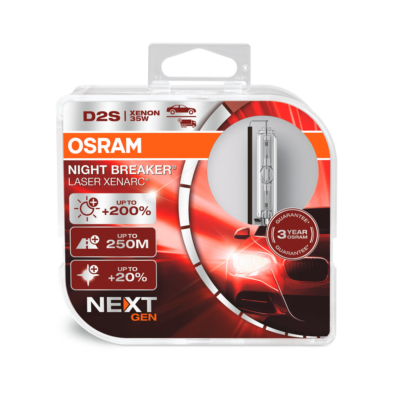 Xenarc Night Breaker Laser (Next Gen) - D2S - 35W - P32d-2 - 2 pz - Scatola Plast. - immagine 2