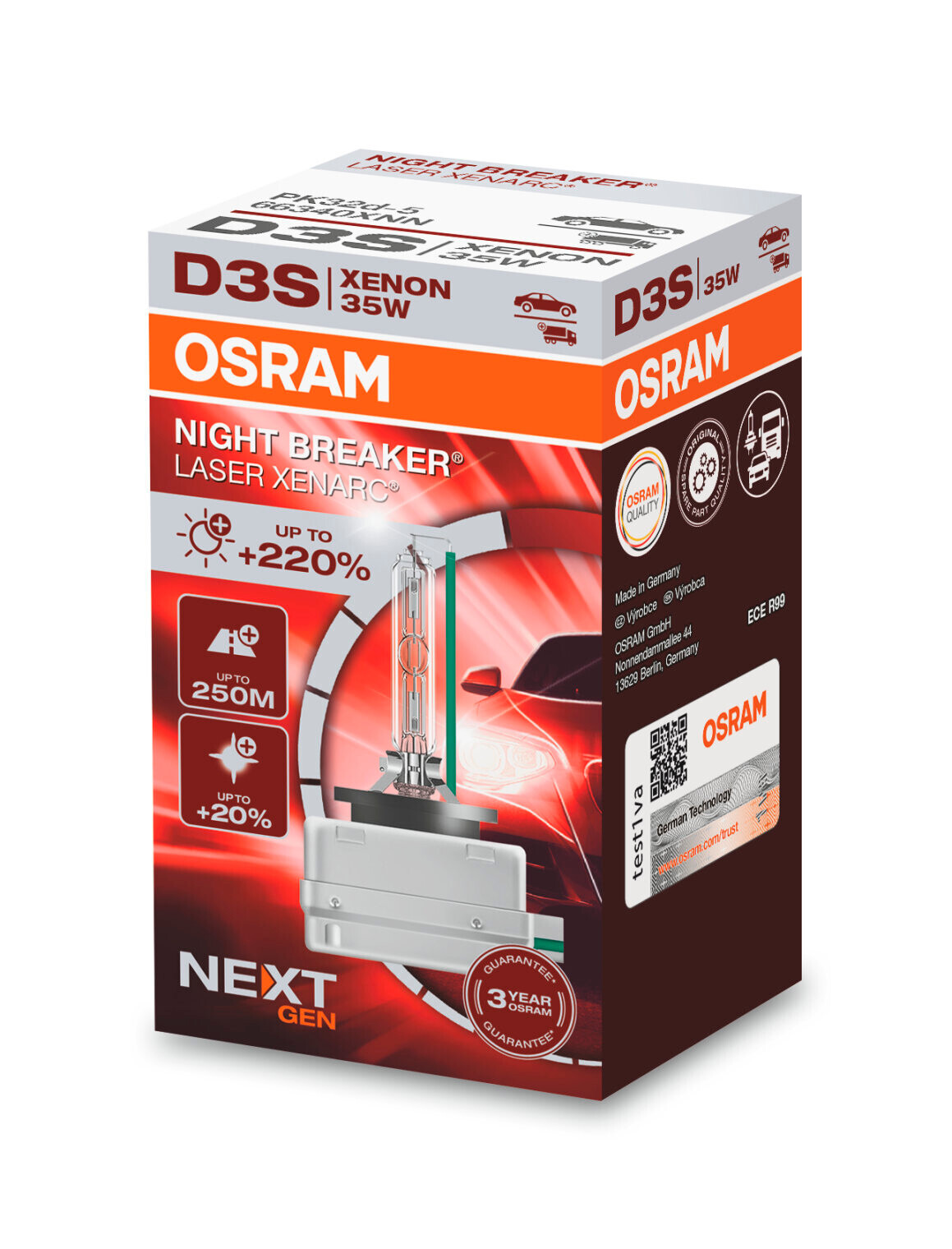 Xenarc Night Breaker Laser (Next Gen) - D3S - 35W - PK32d-5 - 1 pz - Scatola - immagine 2