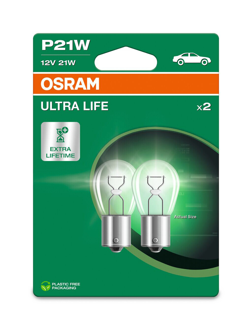 12V Ultra Life - P21W - 21W - BA15s - 2 pz - Scatola - immagine 2
