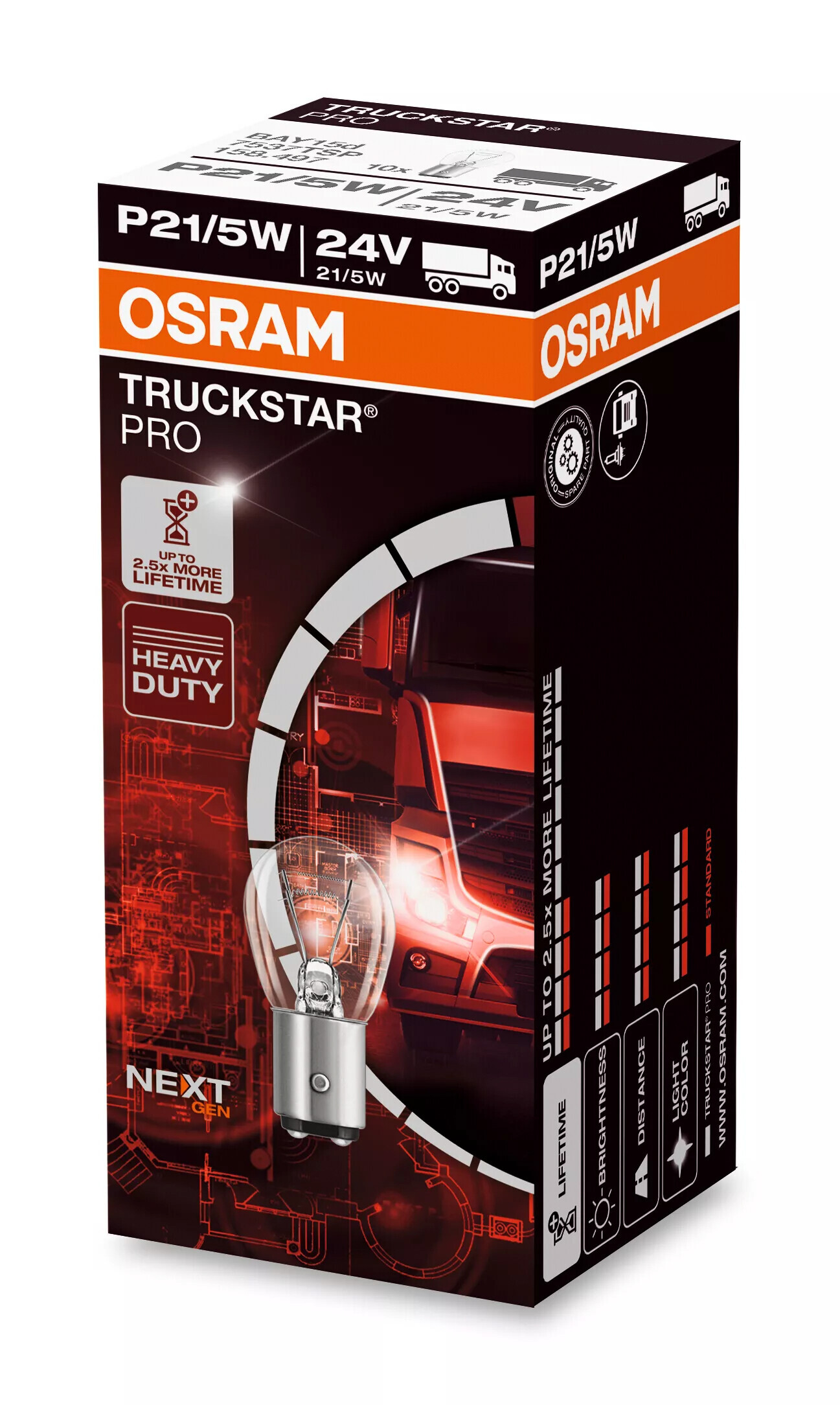 24V Truckstar Pro - P21/5W - 21/5W - BAY15d - 1 pz - Sfuso - immagine 2