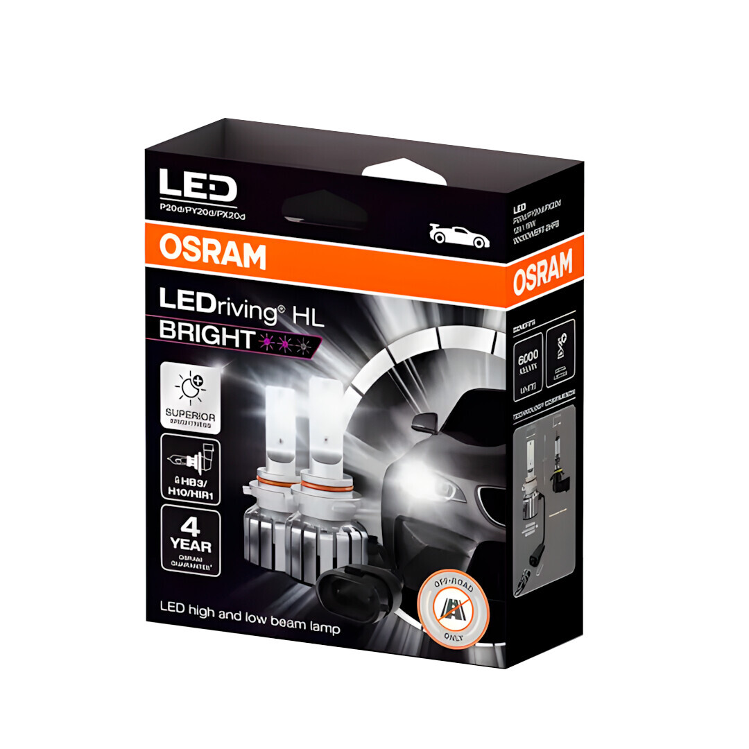 12V LEDriving HL Bright - (HB3/H10/HIR1) - 19W - P20d - 2 pz - Scatola - immagine 2