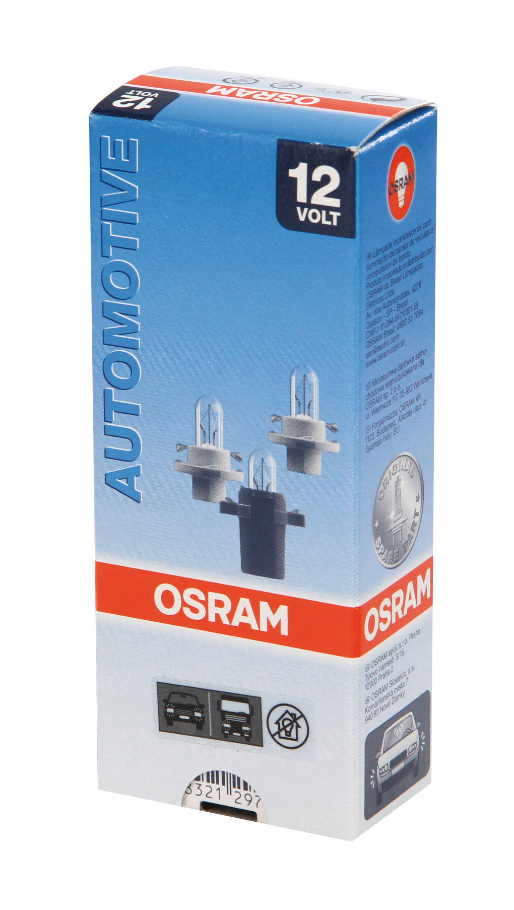 12V Original Line - 1,2W - BX8,4d - 1 pz - Sfuso - Nero - immagine 4