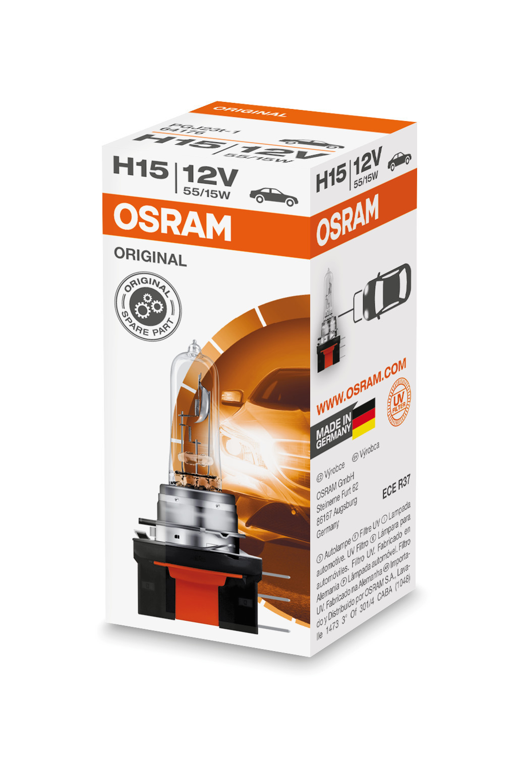 12V Original Line - H15 - 15/55W - PGJ23t-1 - 1 pz - Scatola - immagine 4