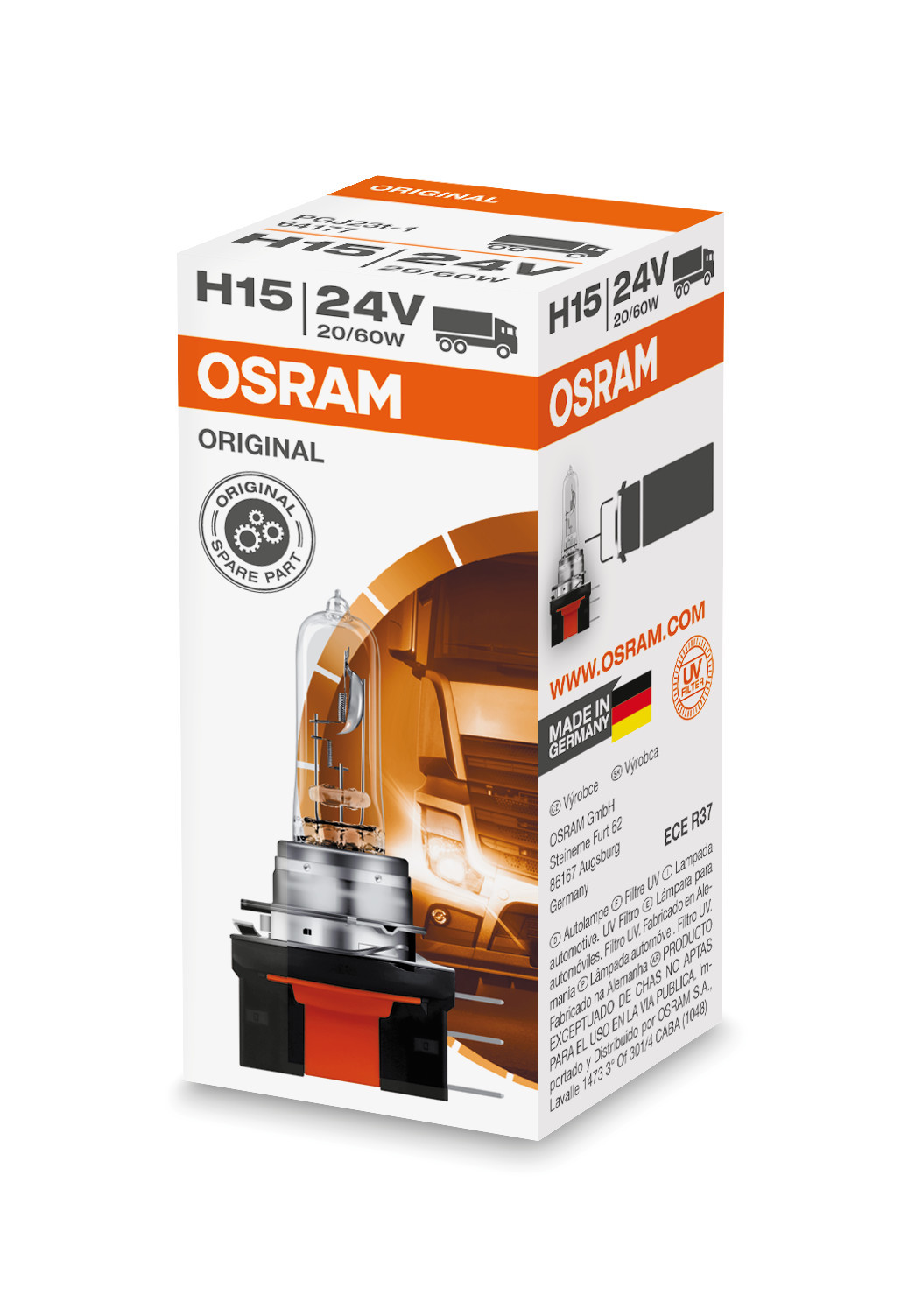 24V Original Line - H15 - 20/60W - PGJ23t-1 - 1 pz - Scatola - immagine 4