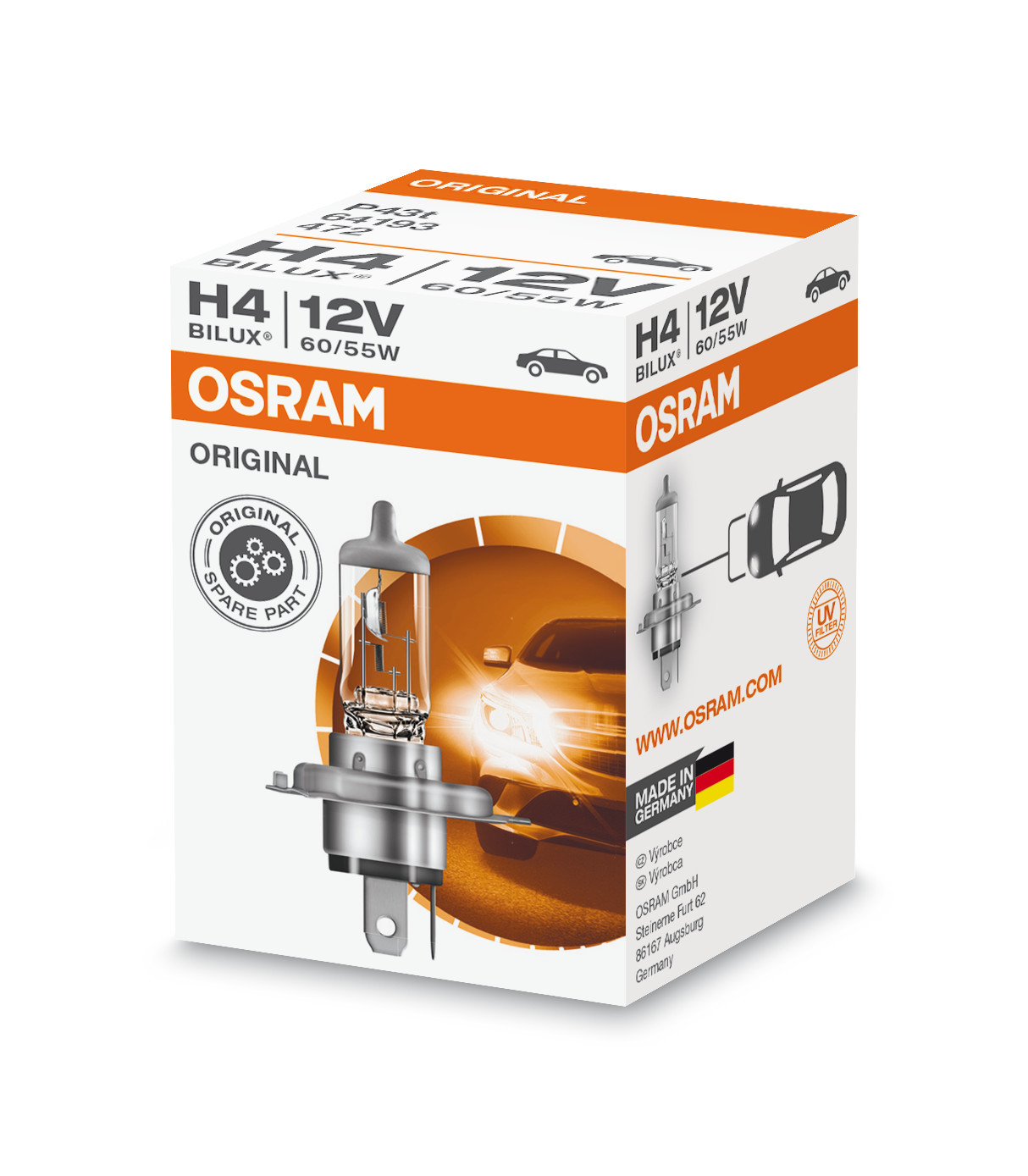 12V Original Line - H4 - 60/55W - P43t - 1 pz - Scatola - immagine 4