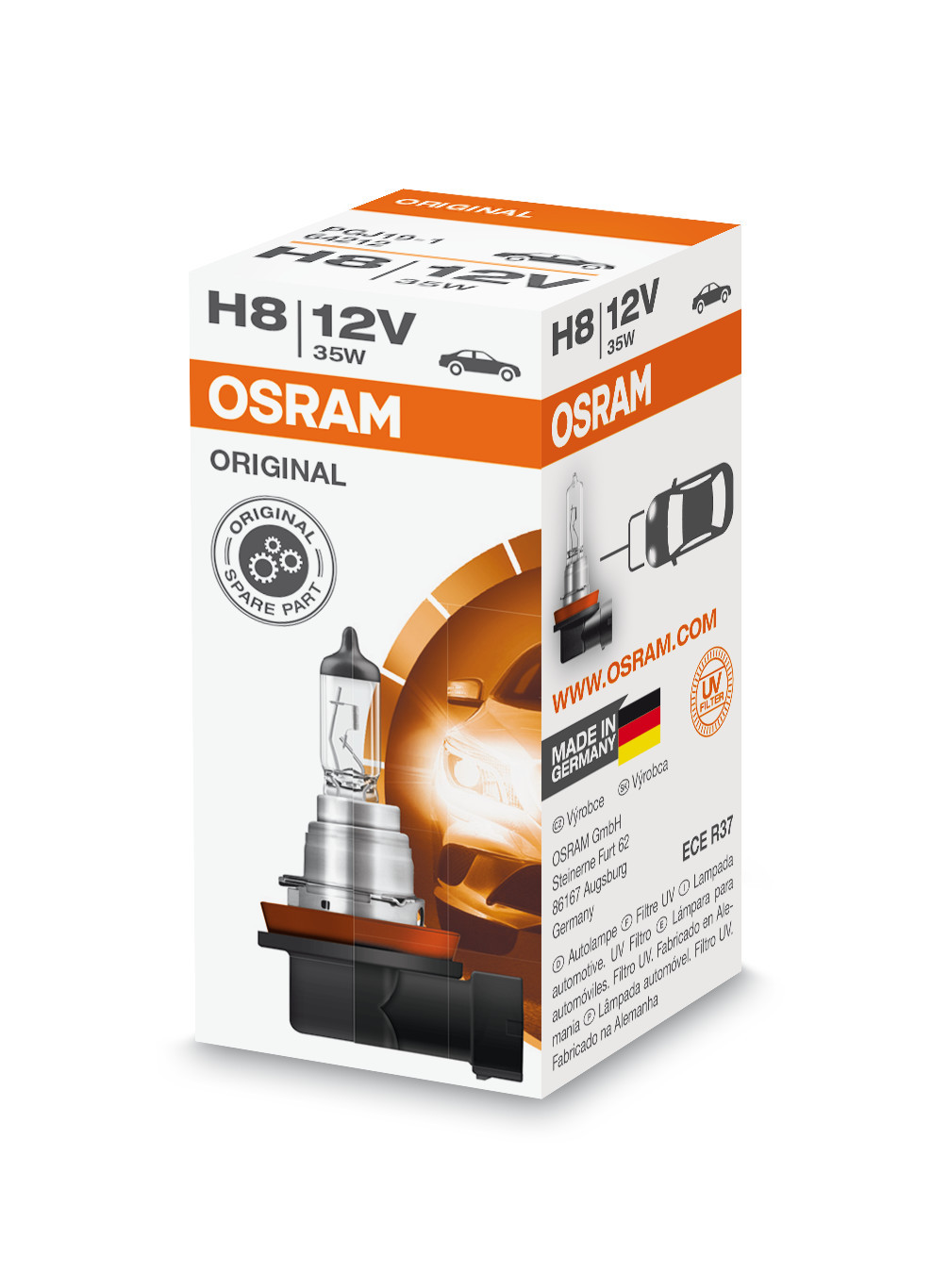 12V Original Line - H8 - 35W - PGJ19-1 - 1 pz - Scatola - immagine 4