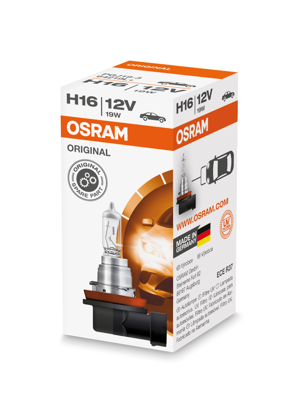 12V Original Line - H16 - 19W - PGJ19-3 - 1 pz - Scatola - immagine 4