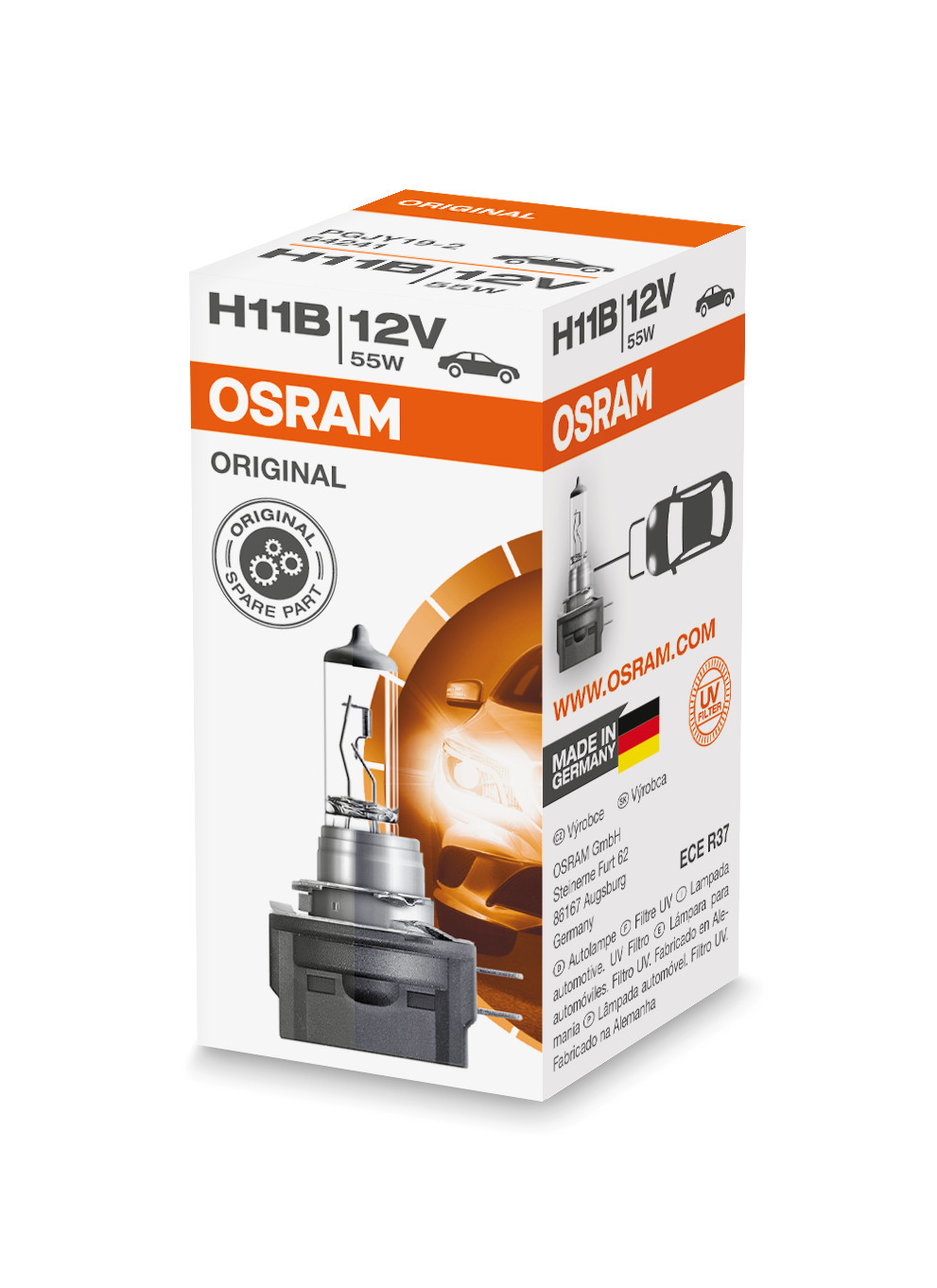 12V Original Line - H11B - 55W - PGJY19-2 - 1 pz - Scatola - immagine 4