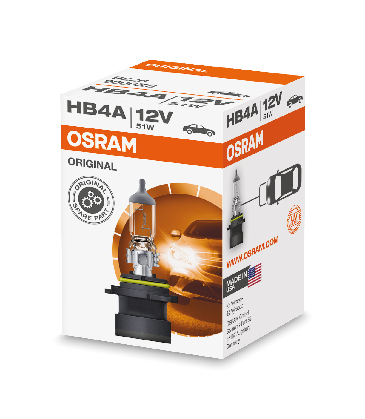 12V Original Line - HB4A - 51W - P22d - 1 pz - Scatola - immagine 4