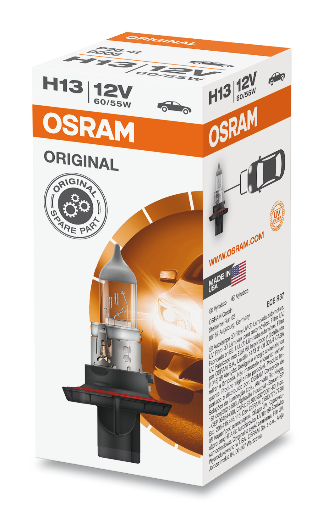 12V Original Line - H13 - 60/55W - P26,4t - 1 pz - Scatola - immagine 3