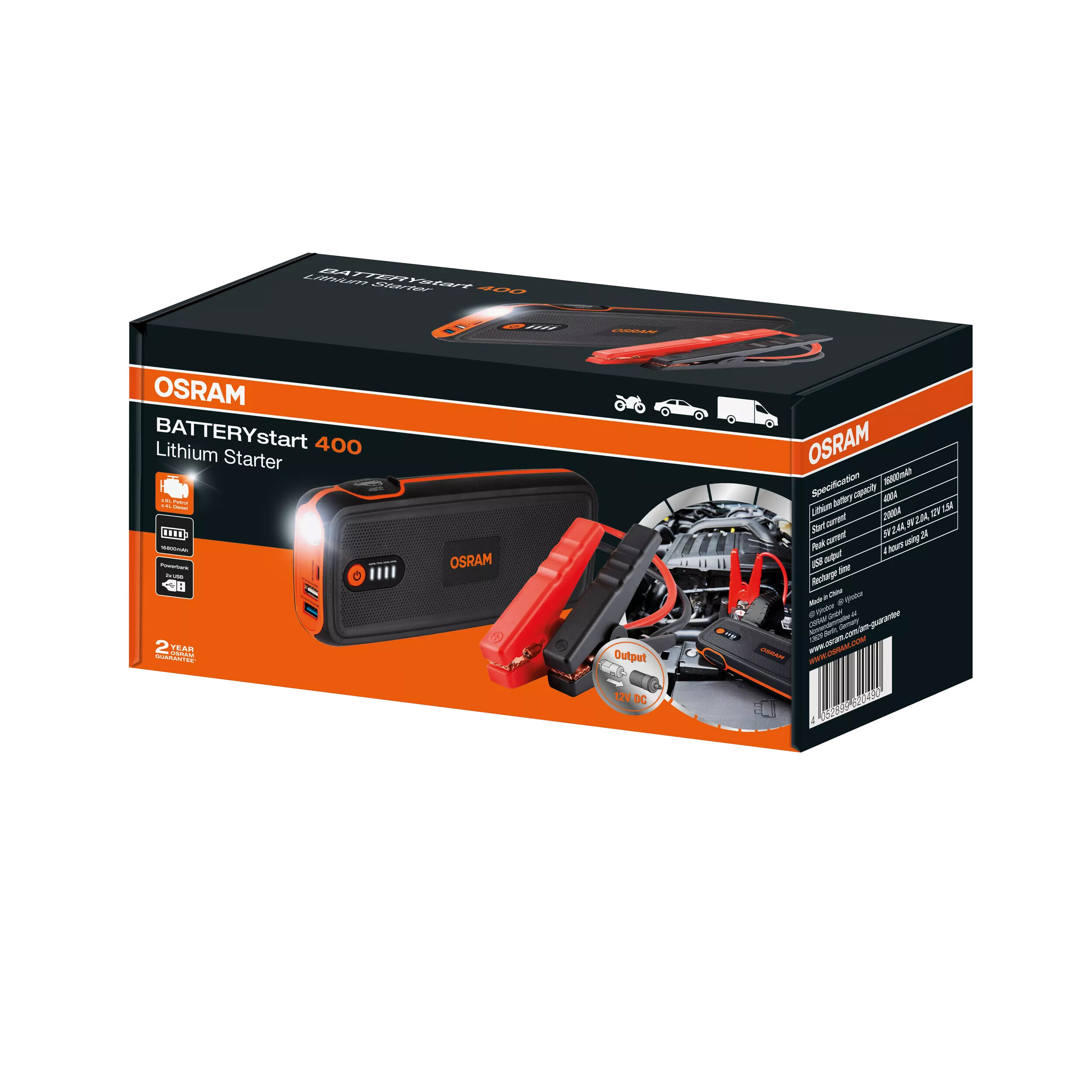 BATTERYstart 400, avviatore di emergenza con funzione power bank - immagine 18