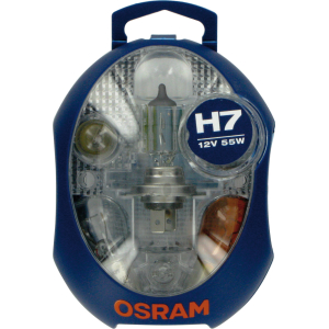 12V Kit Lampade di ricambio 12V - 1 pz - Scatola Plast. - H7
