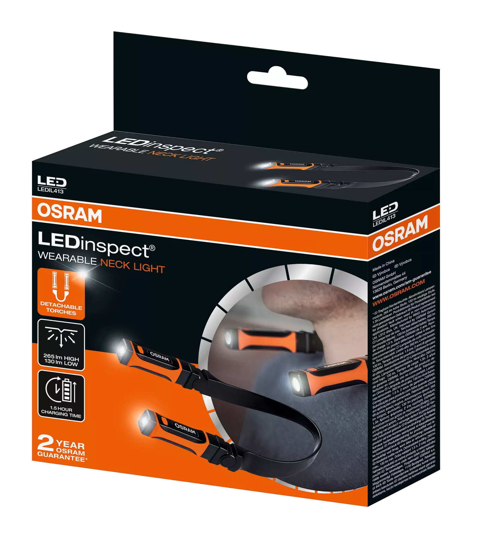 LEDinspect WEARABLE NECKLIGHT, lampada da collo ricaricabile - immagine 17