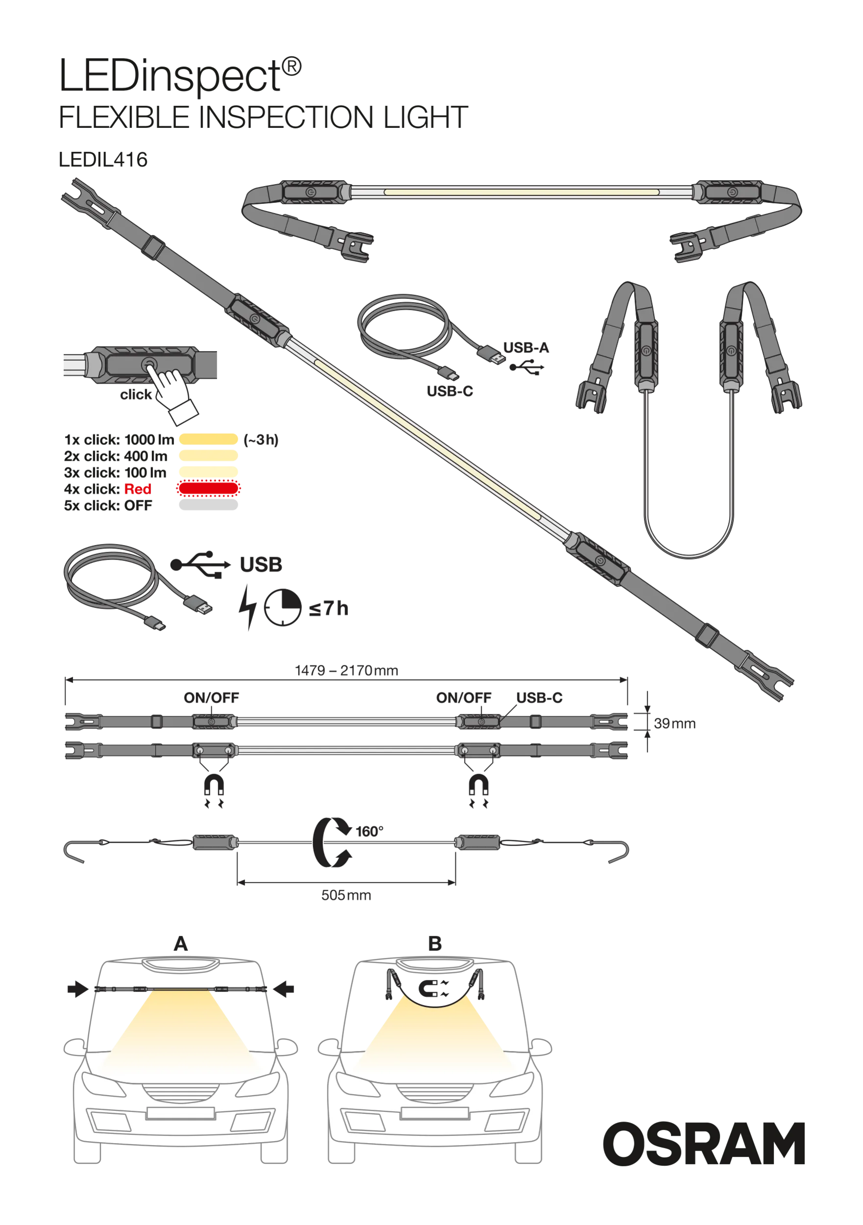 LEDinspect FLEXIBLE INSPECTION LIGHT, torcia da ispezione sotto cofano flessibile - immagine 10