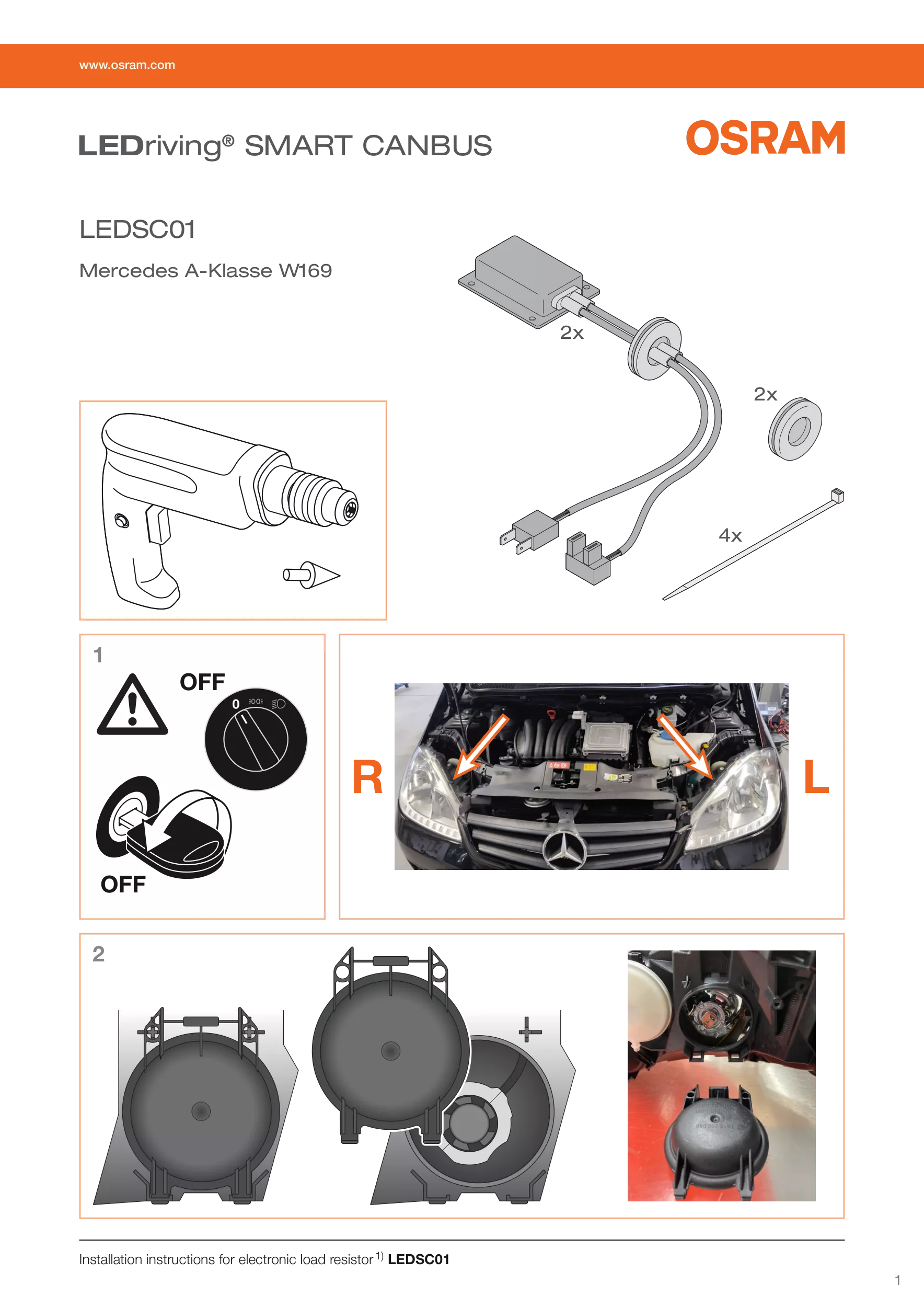 LEDriving SMART CANBUS - 12V - H7, 12W, PX26d - immagine 3