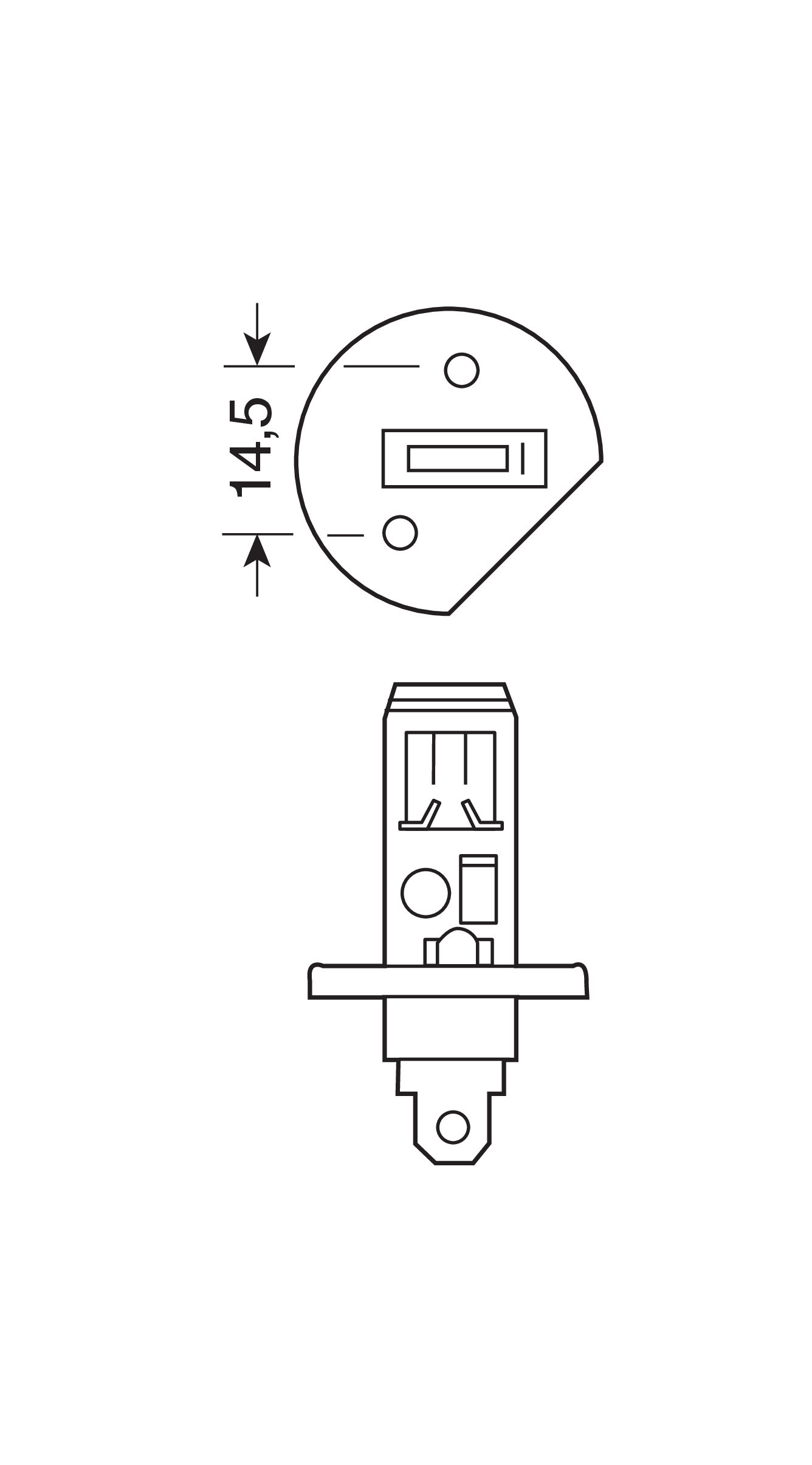12V Lampada alogena Xenon - H1 - 55W - P14,5s - 2 pz - Scatola Plast. - immagine 3