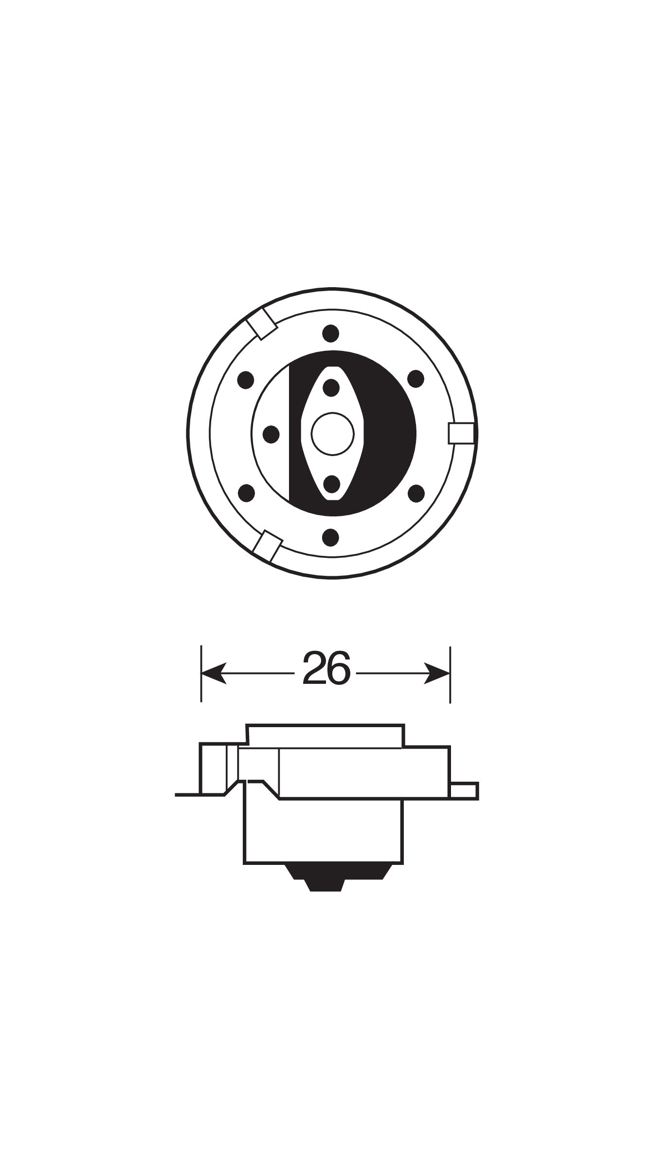 12V Lampada alogena Blu-Xe - S3 - 15W - P26s - 1 pz - Scatola - immagine 3
