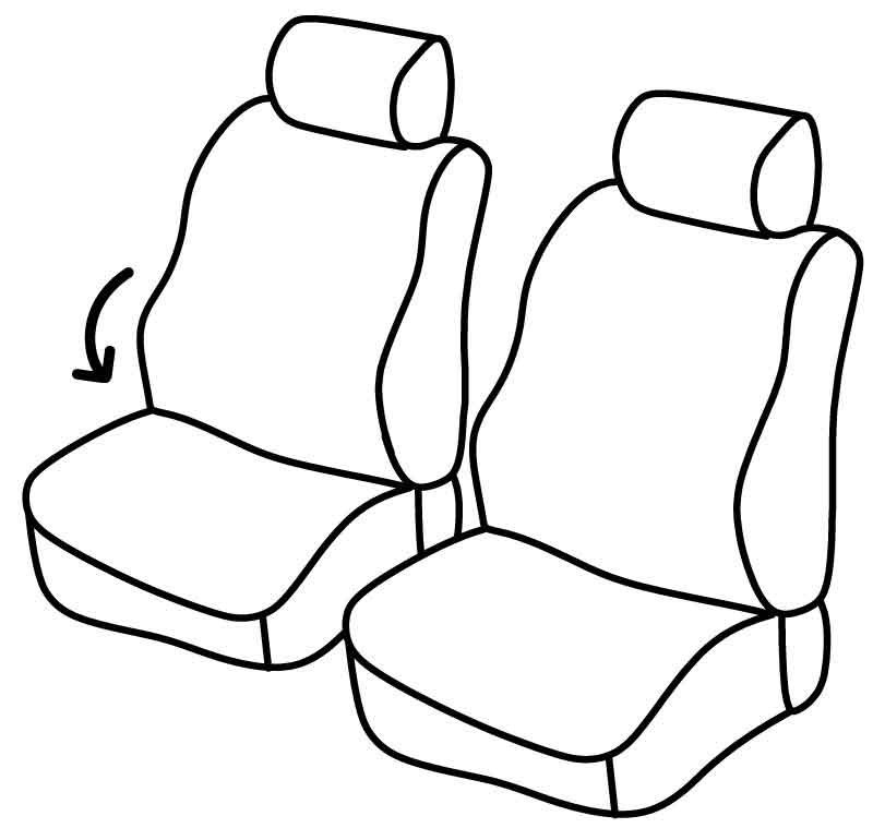 Set coprisedili Superior - Nero/Rosso - compatibile per Citroen Berlingo Van (04/08>05/18)