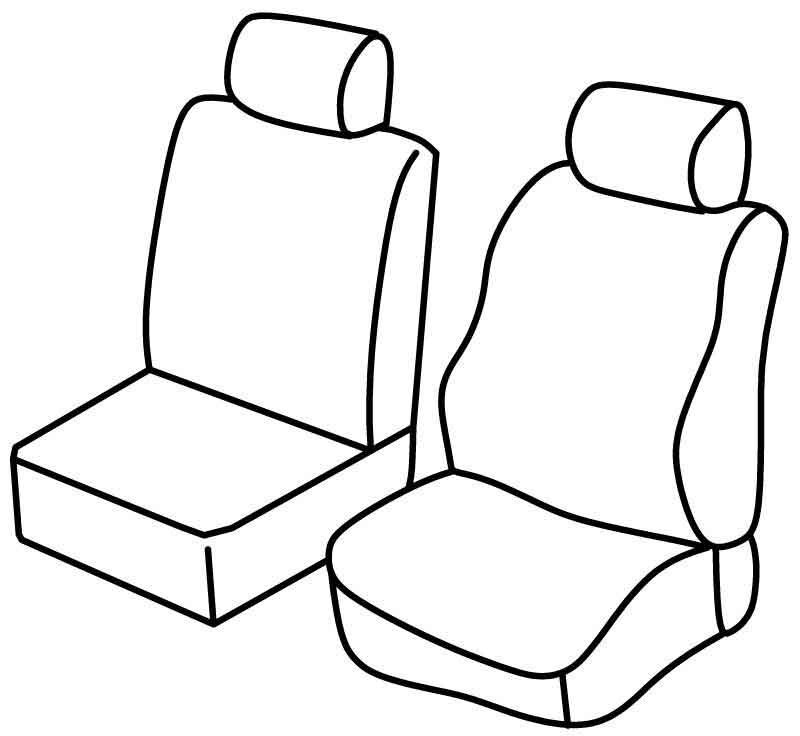 Set coprisedili Superior - Nocciola - compatibile per Fiat Fiorino (11/07>)