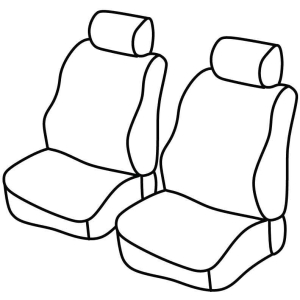 Set coprisedili Superior - Nero/Grigio - compatibile per Fiat Doblò Cargo (01/10>07/22)  - Opel Combo Cargo (04/12>08/18)