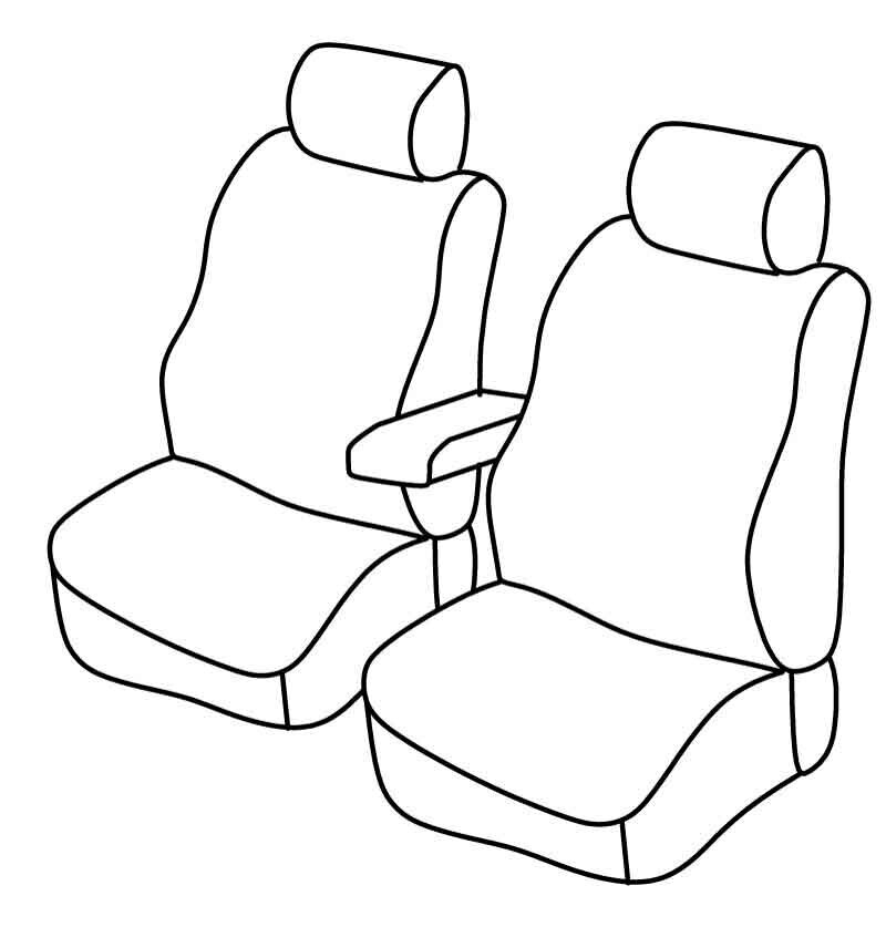 Set coprisedili Superior - Beige - compatibile per Fiat Doblò Cargo (01/10>07/22) - Opel Combo Cargo (04/12>08/18)