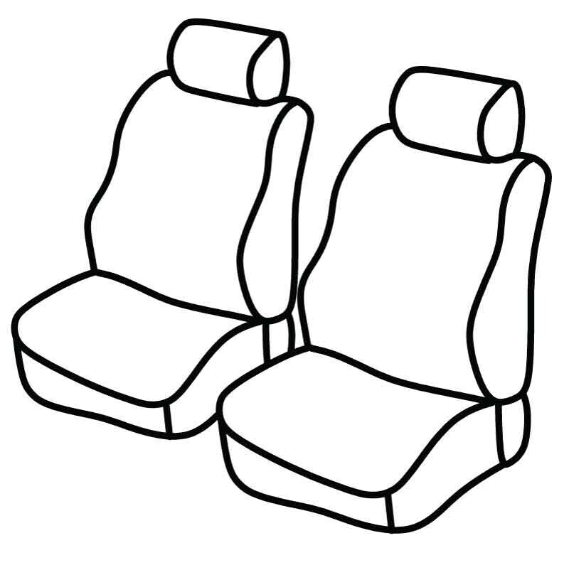Set coprisedili Superior - Grigio/Nero - compatibile per Ford Transit Courier (03/14>08/23) fino al 2018