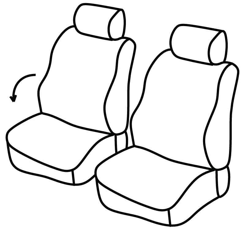 Set coprisedili Superior - Grigio/Nero - compatibile per Peugeot Partner (05/96>03/08)