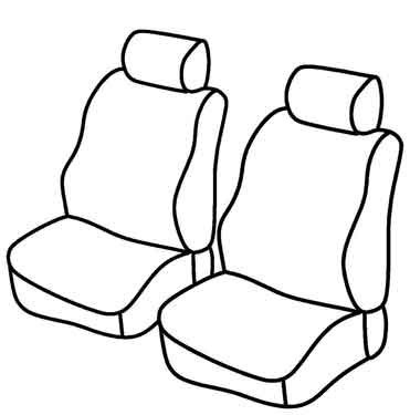 Set coprisedili Superior - Nero/Blu - compatibile per Renault Kangoo (08/97>01/08) fino al 2003