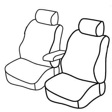 Set coprisedili Superior - Nero/Rosso - compatibile per Renault Kangoo (02/08>05/21)