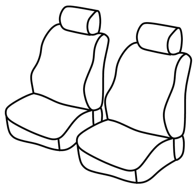 Set coprisedili Superior - Nero/Grigio - compatibile per Renault Kangoo (08/97>01/08) dal 2004