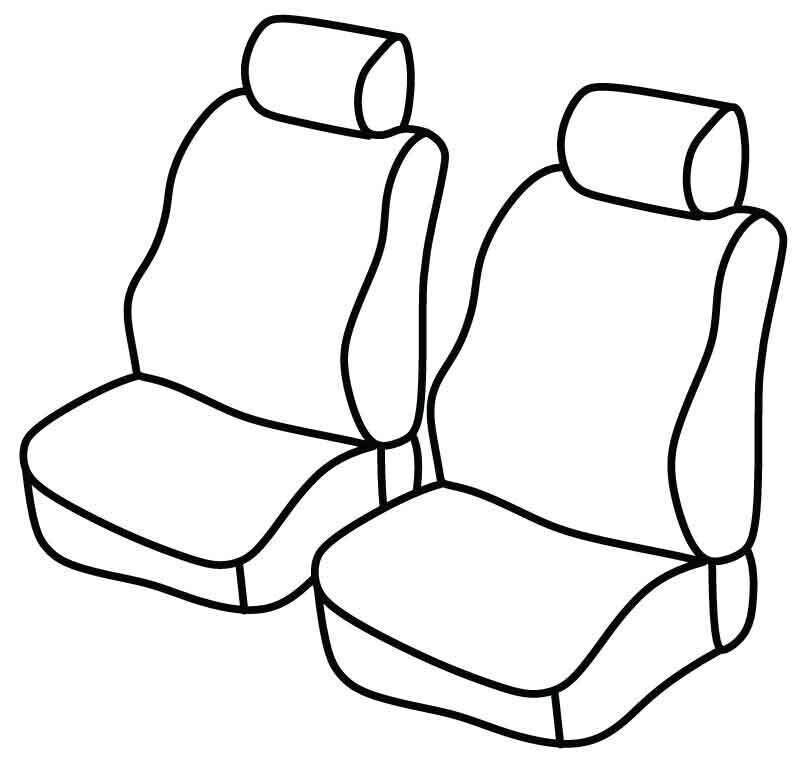 Set coprisedili Superior - Grigio/Nero - compatibile per Renault Express (06/21>)